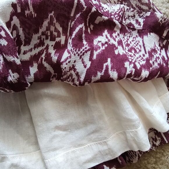 IRO Adele ikat printed smocked mini skirt XS S 2 4 FR36 - Picture 10 of 12